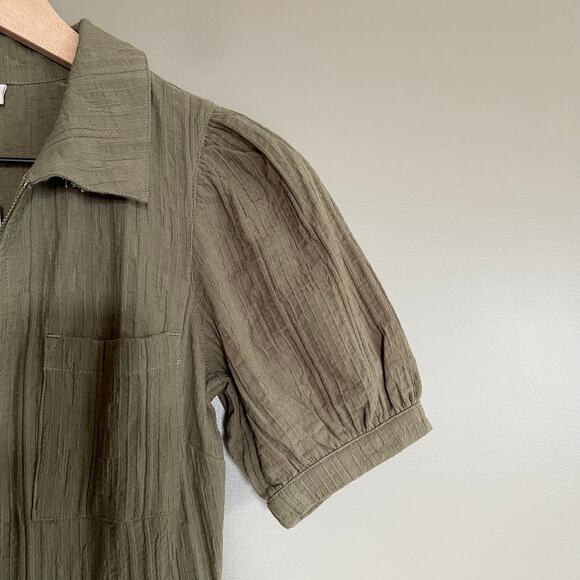 NWT Anthropologie The Odells Tamil Coveralls Olive Green Size 0 Utility Jumpsuit - Picture 7 of 16